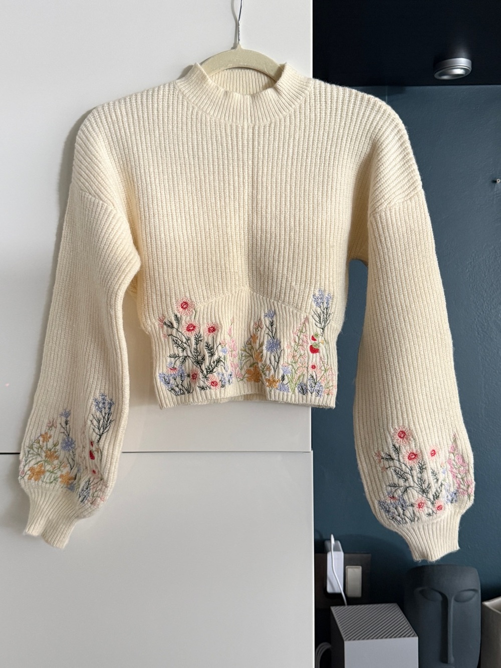 Cider knit Floral Embroidered Sweater - Picture 1 of 6